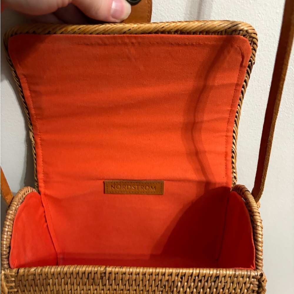 Nordstrom Brown Woven Crossbody Bag - Picture 2 of 6